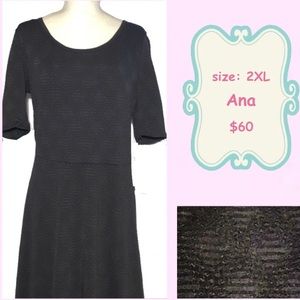 nwt solid black lularoe ana maxi dress